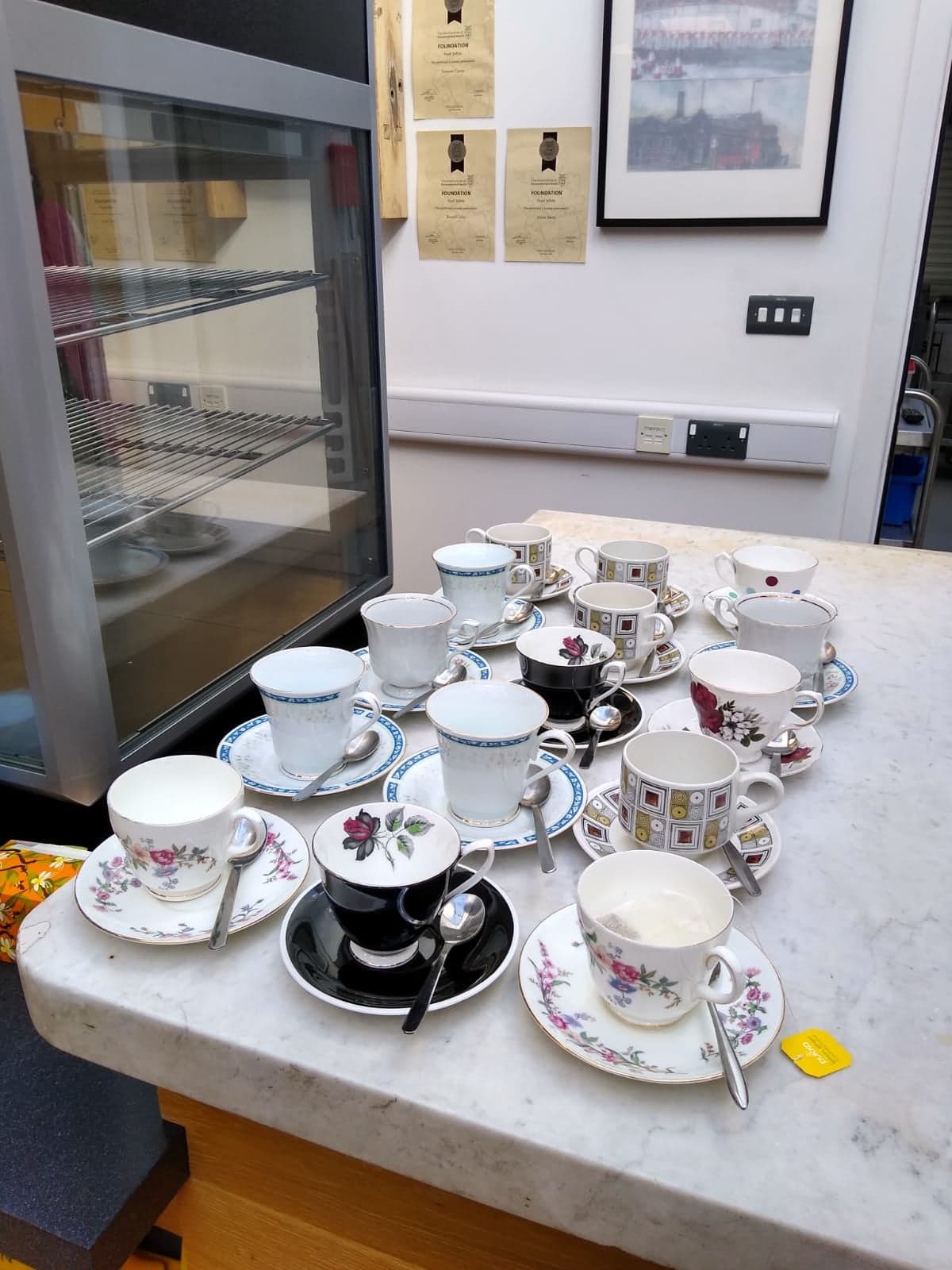 Tea cups at a Stirchley Circle 22 gathering